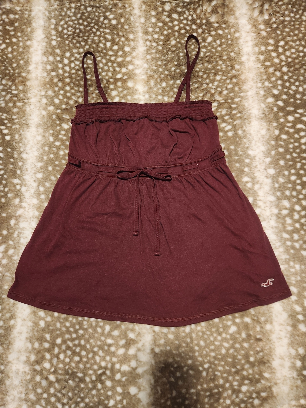 Hollister y2k revival Burgandy smocked babydoll tube top
25 Years of Hollister